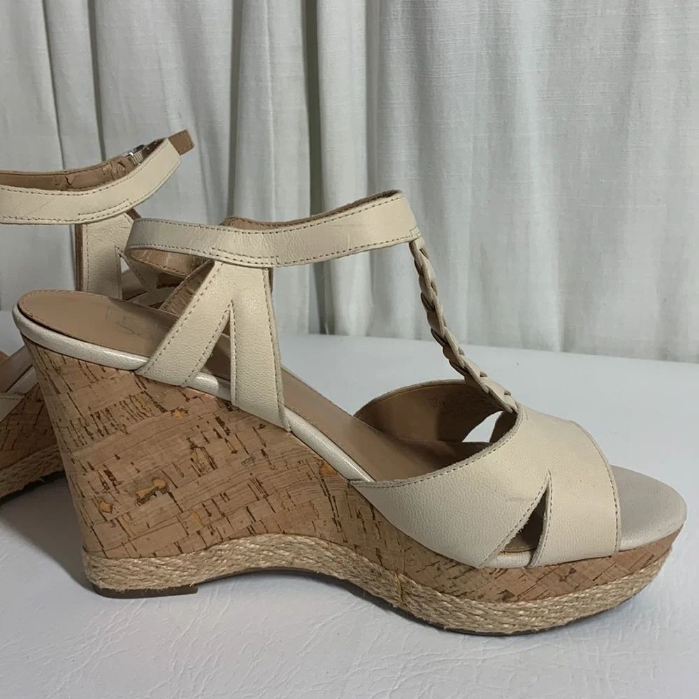 Franco Sarto Cork Wedge Sandels, 9.5
